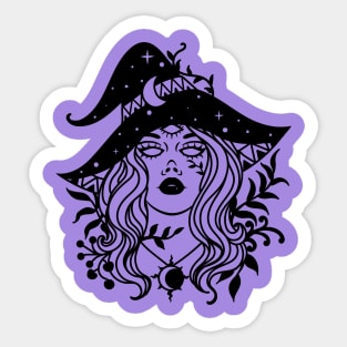 Vector Design Witch Sticker